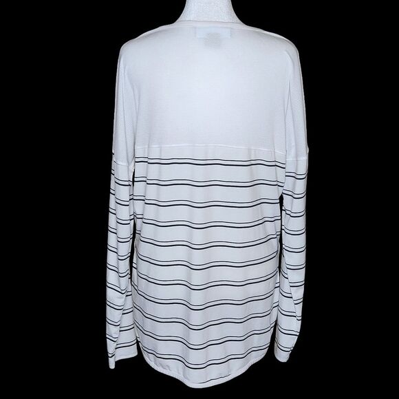 Exofficio Insect Shield Shirt Women's Large White Black Stripes Gorpcore Utility - Picture 3 of 11